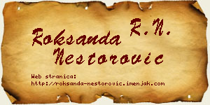 Roksanda Nestorović vizit kartica